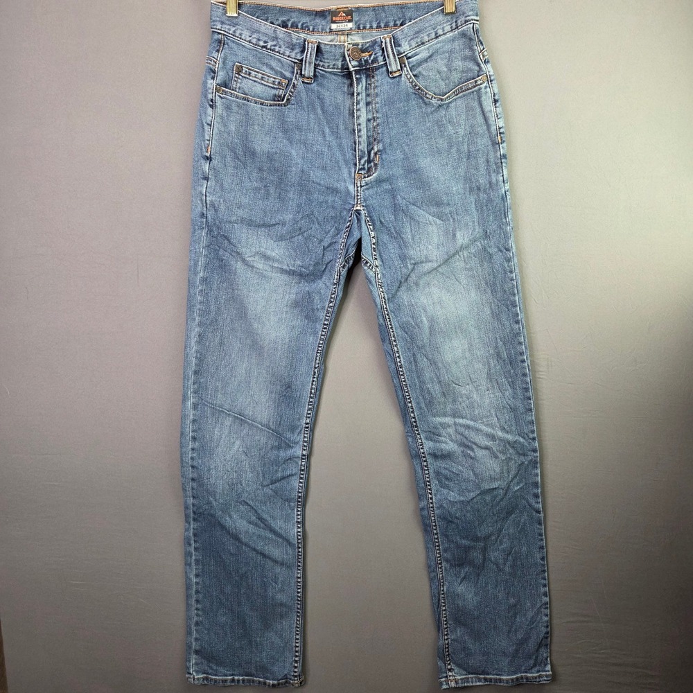 Ridgecut Toughwear Jeans Straight Leg 32x34 Blue Denim Stretch Workwear Pants